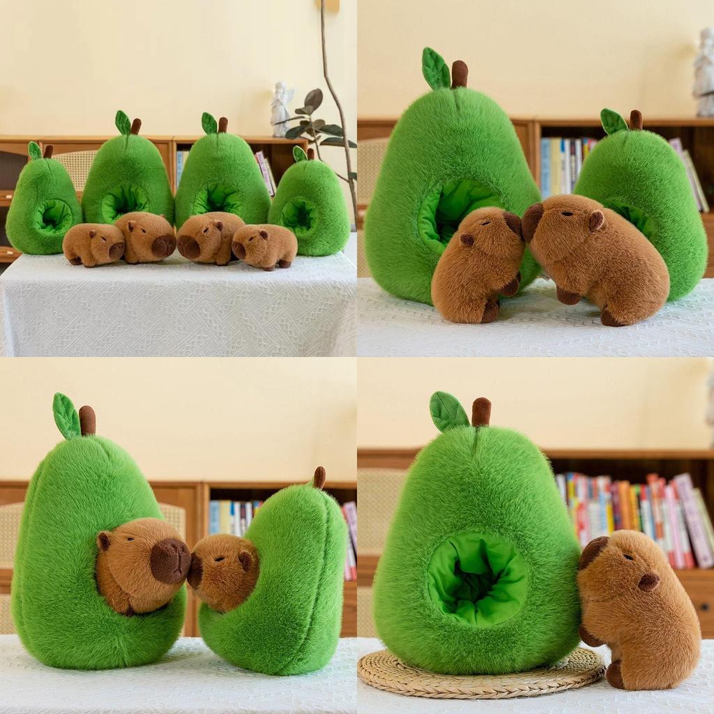 Capybara Avocado Creative Plush Doll Pillow Children Toy For Birthday Gift