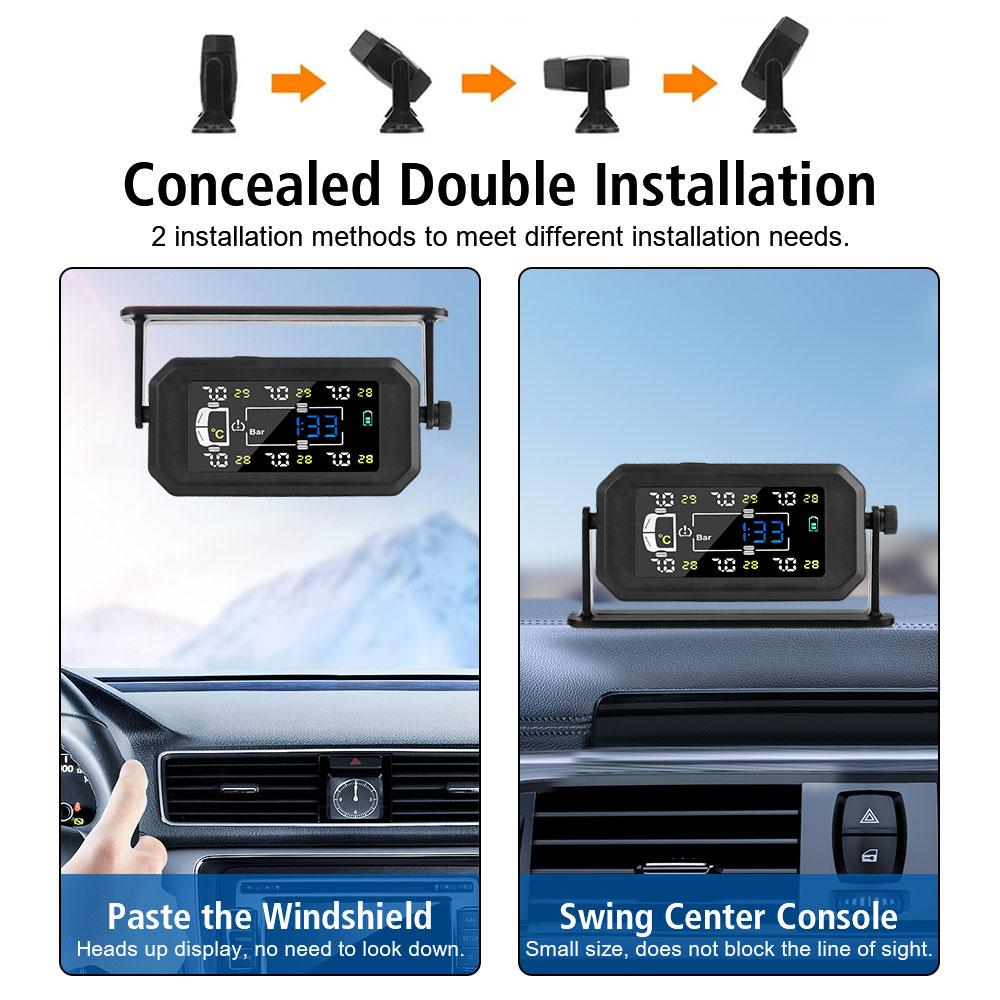 Интеллектуальная сигнализация давления в шинах, предупреждение о температуре, экономия топлива, монитор давления в шинах грузовика/автомобиля, система контроля давления в шинах H13 6 внешних датчиков