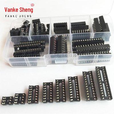 Образец набора из 66 шт. гнезд для микросхем: 8 типов, Плоскостопие, Всего 66 шт.