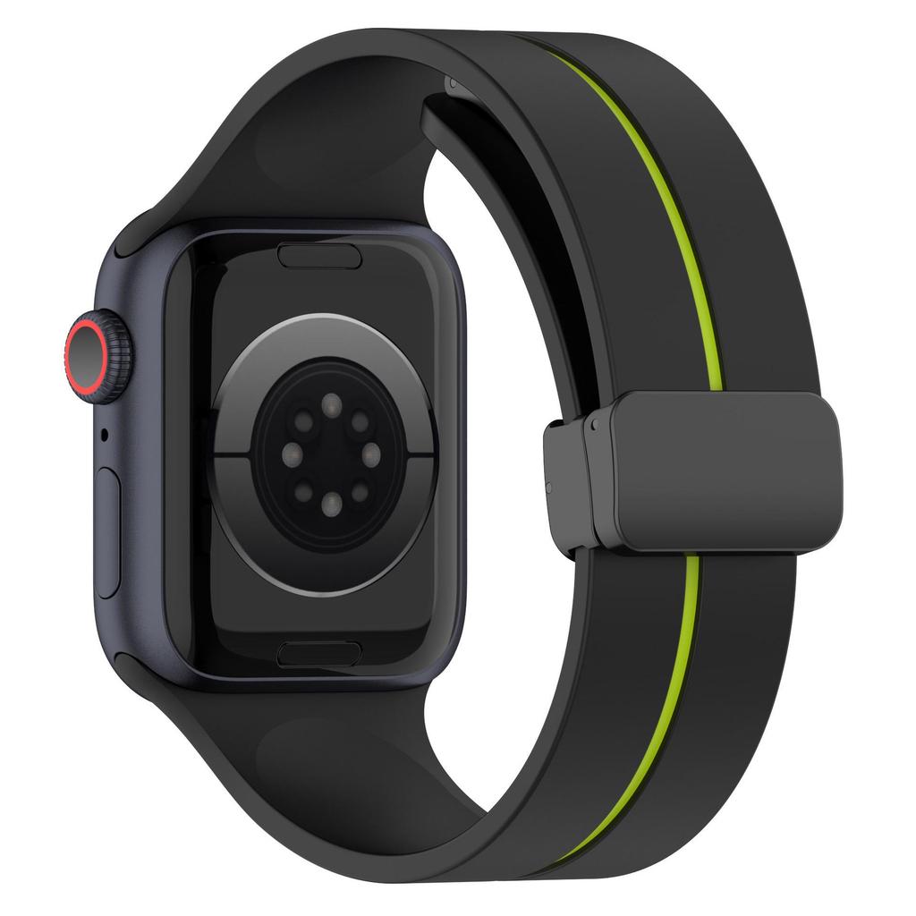 Силиконовый магнитный ремешок для Apple Watch SE - Однотонный ремешок с откидной застежкой