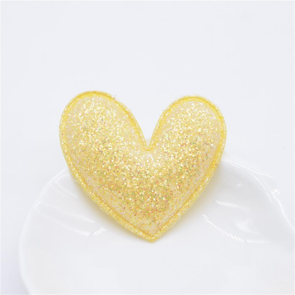 12 шт. блестящая ткань с подкладкой в виде сердца аппликация для самостоятельного изготовления головных уборов заколок для волос повязок на голову декора детских шапок одежды аксессуаров заплаток