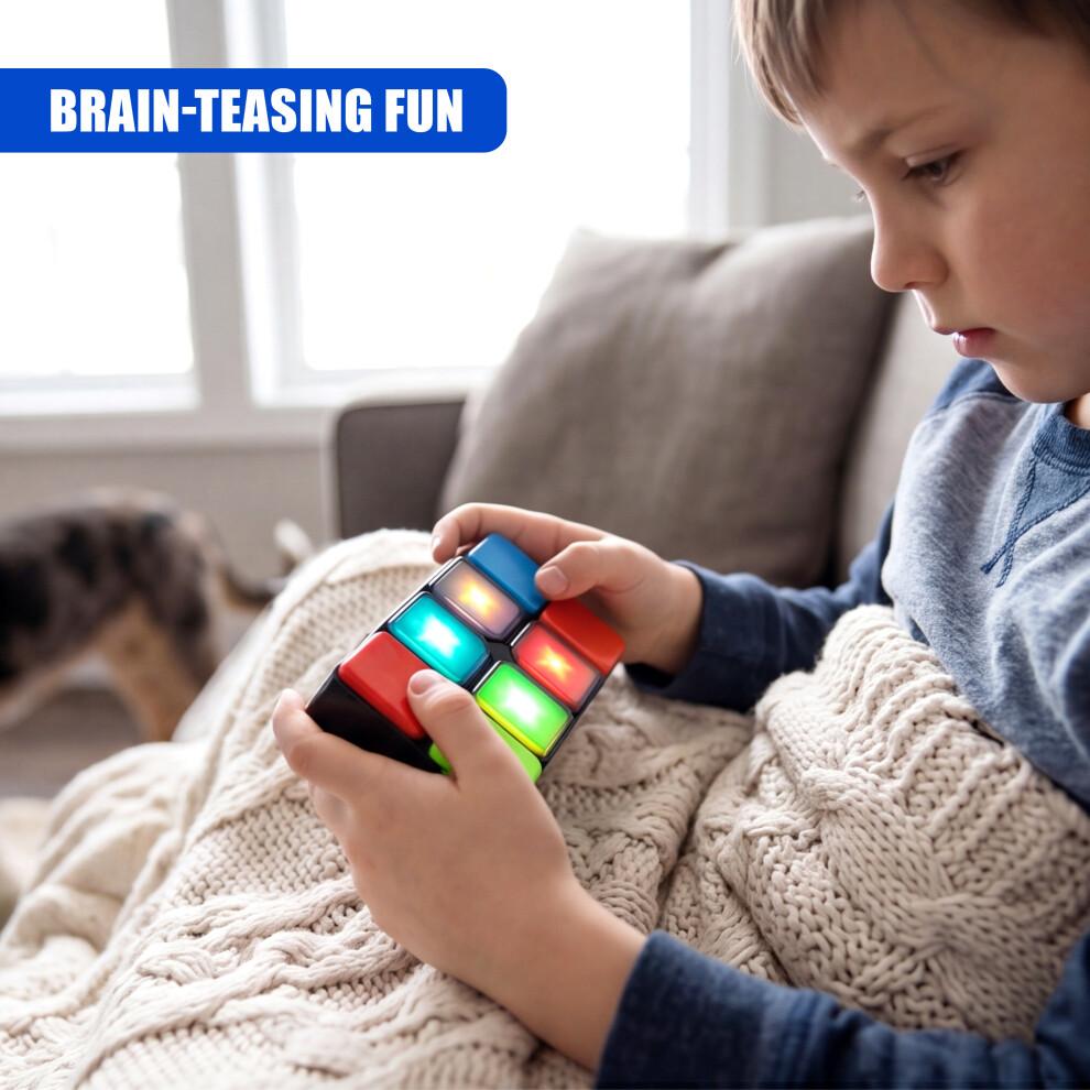 The Magic Toy Shop Magic Cube Game Electronic Handheld Puzzle Colours Lights Music Turn Slide Match