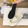 Модные летние пляжные женские шлепанцы женские балетки шлепанцы тапочки обувь модные металлические женские балетки шлепанцы сандалии обувь
