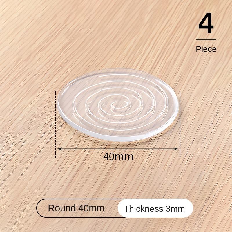 3585 4 шт./комплект прозрачный силиконовый коврик для ног мебели стол диван ноги ПУ клейкая заплатка антистолкновения ножки кровати бесшумный нескользящий коврик