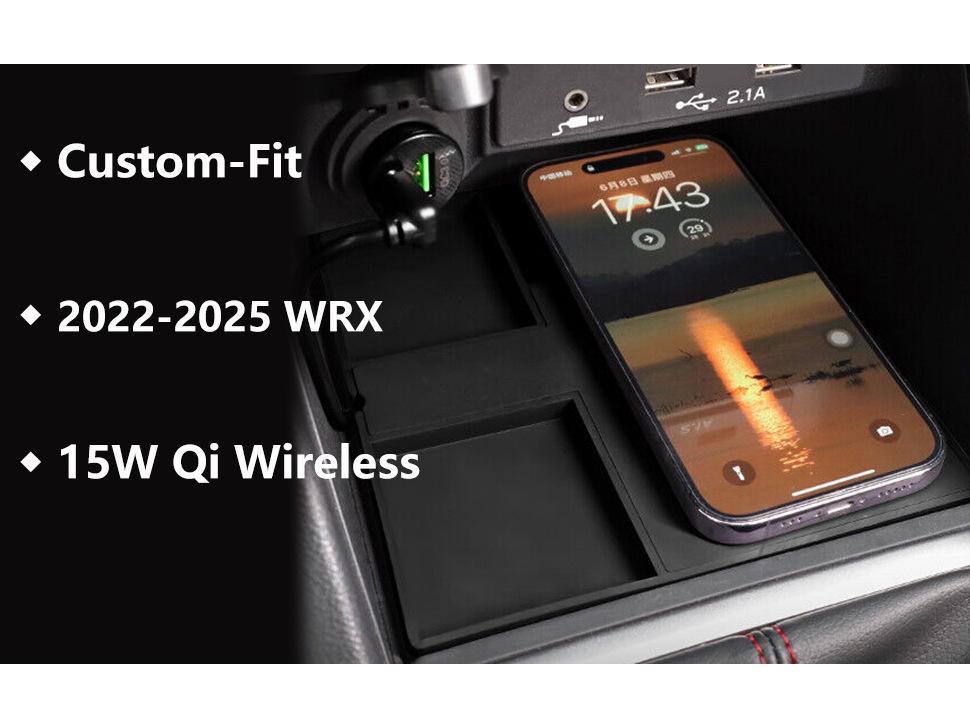 Быстрое беспроводное зарядное устройство 15 Вт для моделей Subaru WRX 2022-25
