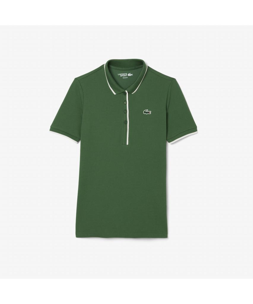LACOSTE Women'S Tennis Heritage Tipping Polo Shirt Pf8603-55N Yrr
