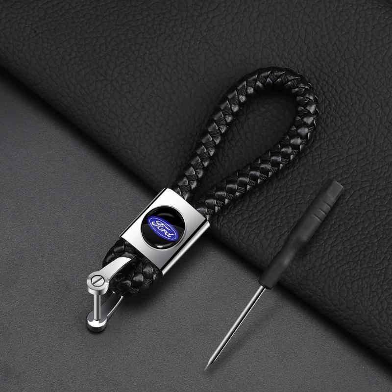 Кожаный Брелок для Ключей Автомобильный Брелок Подвеска Брелок Декор Стайлинг Для Ford Focus 2 3 mondeo mk3 f150 fusion mustang mk7