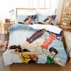 Ranma 1/2 Bedding Set Single Twin Full Queen King Size Bed Set Adult Kid Bedroom Duvet Cover Sets 3D Print Anime Bed Sheet Set
