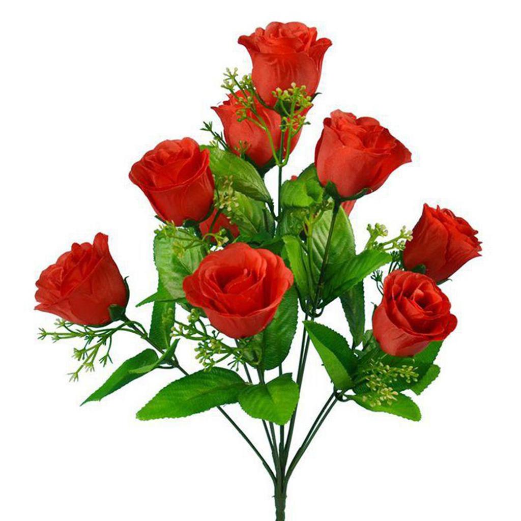 Exquisite 10 Head Silk Fake Flowers for Home and Party Decoration