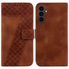 For Samsung Galaxy S25 FE Stand Case 7-Shaped Pattern Imprint Leather Phone Cover with Strap