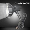 7-дюймовая сверхяркая 12В 100Вт 8000Лм HID ксеноновая лампа HID прожектор Ручной портативный для охоты, кемпинга, рыбалки, поисковый фонарь Черный