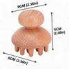 Ergonomic Handle Manual Massage Tool Mushroom Shape Wooden Massager Scalp Massager  Full Body Use
