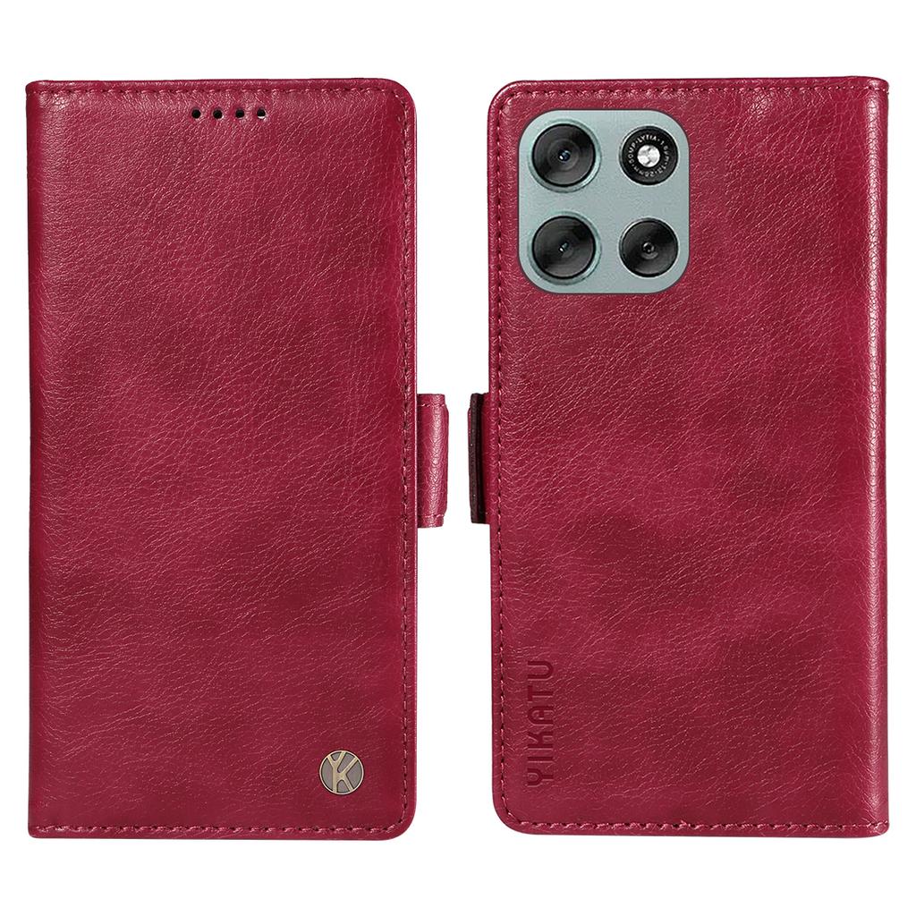 For Motorola Moto G56 5G Case YIKATU YK-007 Litchi Texture PU Leather Wallet Phone Cover