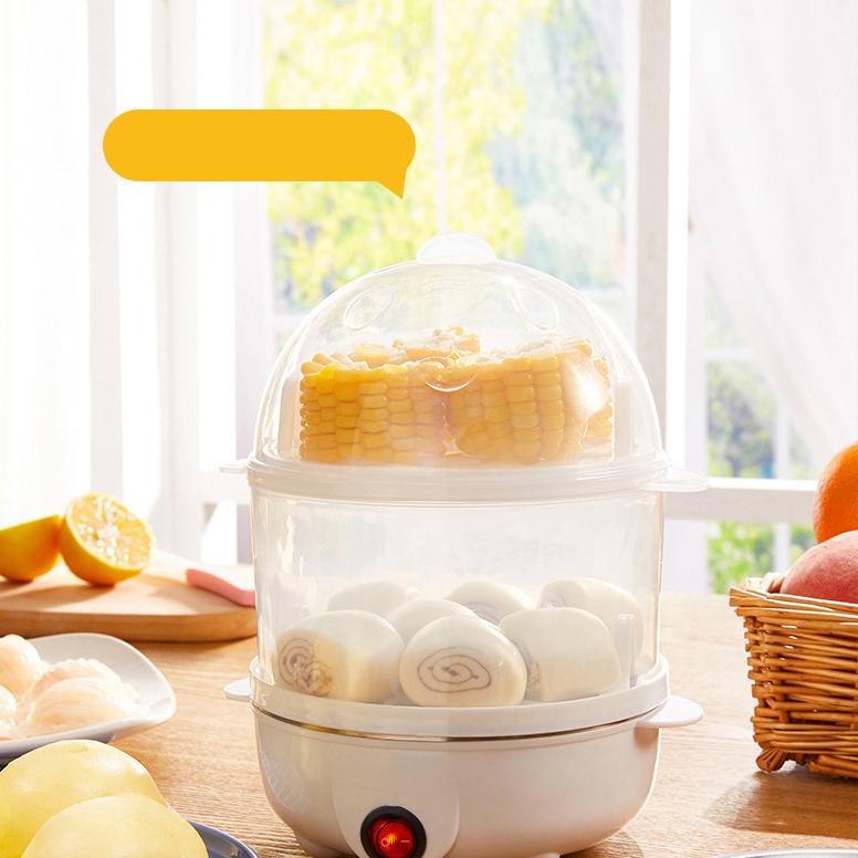 Электрическая яйцеварка, двойная многофункциональная яйцеварка, яйцеварка, кукурузное молоко, быстрая готовка завтрака, пароварка для яиц, кухонная техника