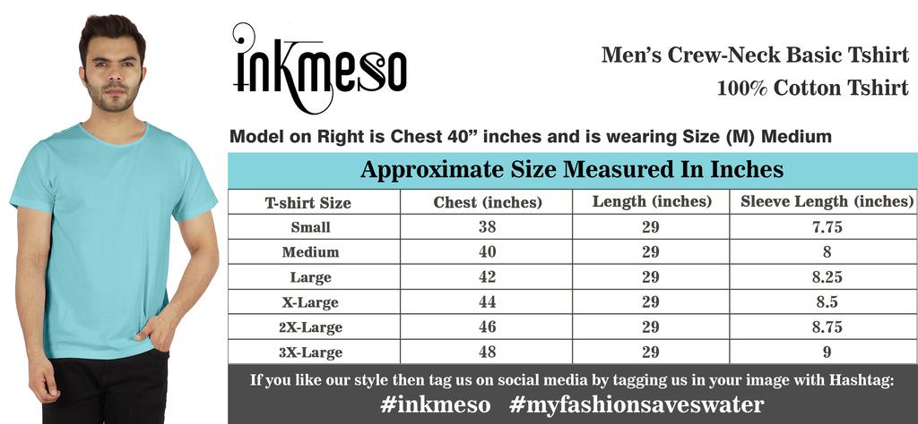 Inkmeso Футболка из хлопка с коротким рукавом, однотонная, мужская, свободного кроя, повседневная, летняя, базовая