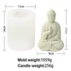 3D Maitreya Buddha Candle Silicone Mold DIY Buddha Statue Resin Gypsum Concrete Mold Mould Home Garden Decorations Craft Mold