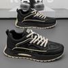Кроссовки мужские дизайнерские кроссовки модные повседневные из микрофибры кожа дышащие высокие увеличенные на плоской платформе спортивные туфли