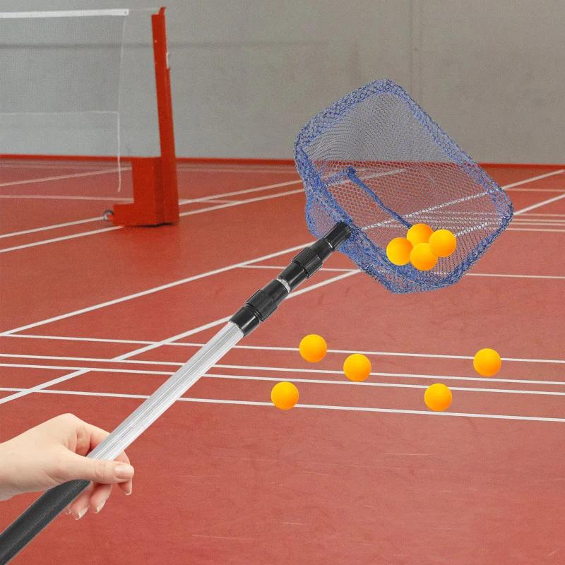 Регулируемый сборщик мячей для настольного тенниса Портативный телескопический шест Сетка для сбора мячей для стола Сборщик мячей для пинг-понга Контейнер для сбора мячей