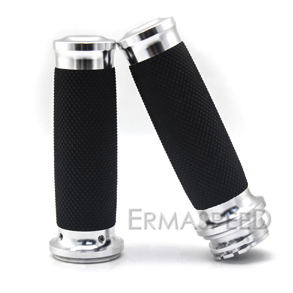 1 пара 25 мм ручки для мотоциклов с ЧПУ, алюминиевые резиновые ручки для скутера, спортивного велосипеда, велосипеда для грязи, мотоцикла