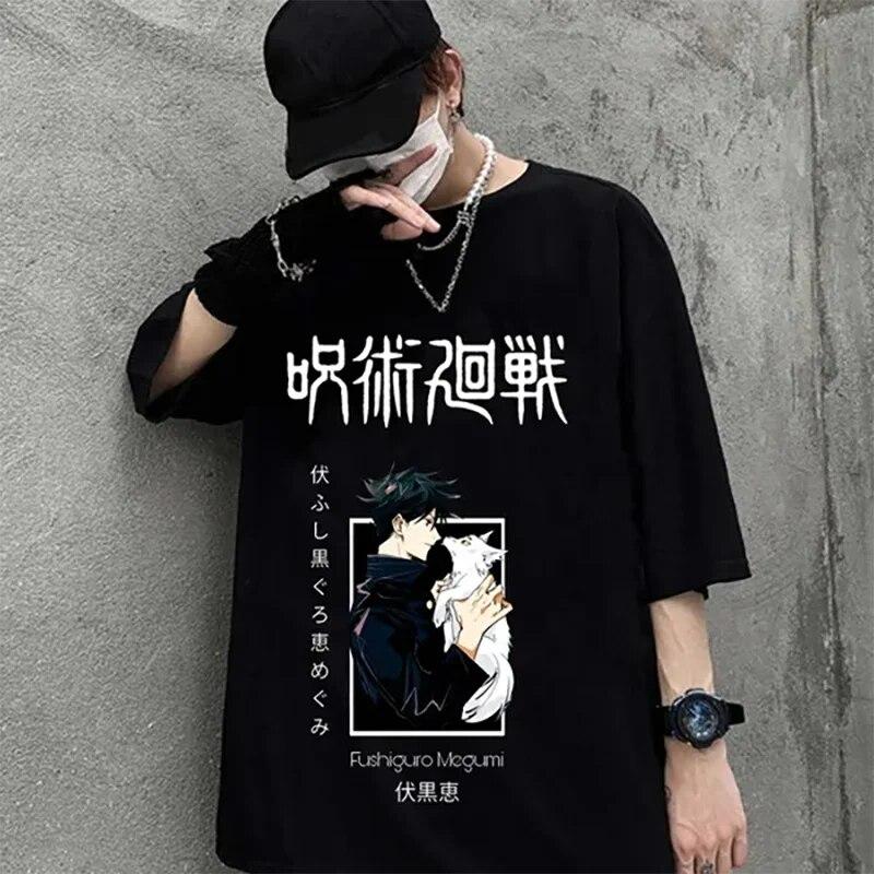 Unisex Fashion Ladies Unisex Funny T-shirt Anime Printed Shirt Top