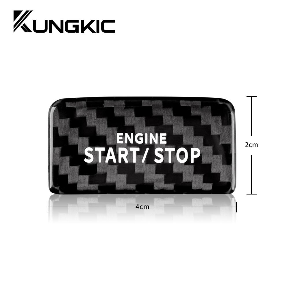 Carbon Fiber Start-Stop Engine Button Sticker for Volkswagen Golf 8 MK8 2020-2023 Interior Decal