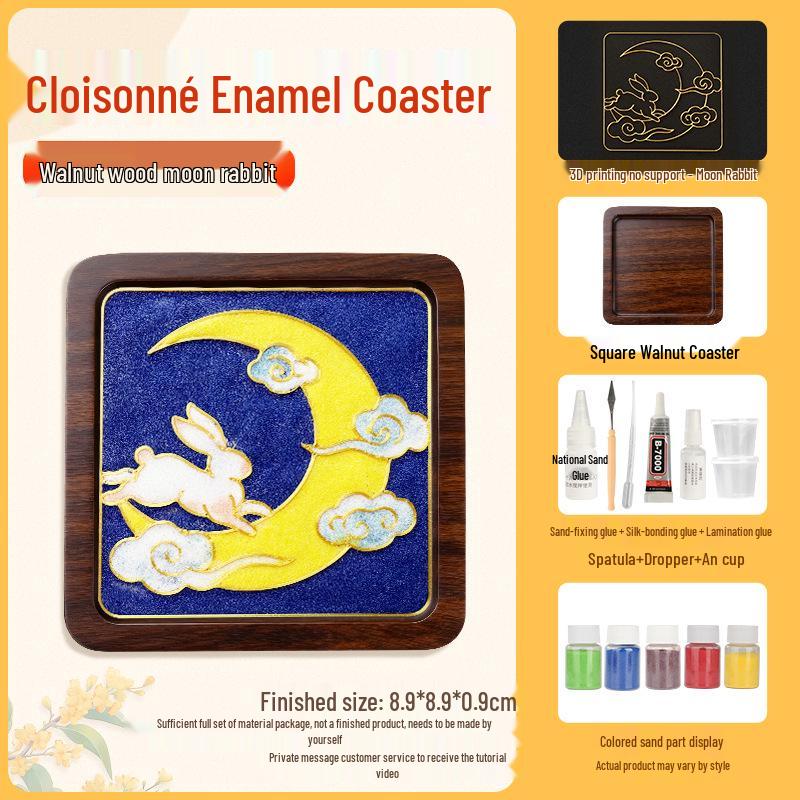 Набор для изготовления подставок в технике перегородчатой эмали: Цзинтайлань без волочения проволоки, в китайском стиле, командное мероприятие ручной работы