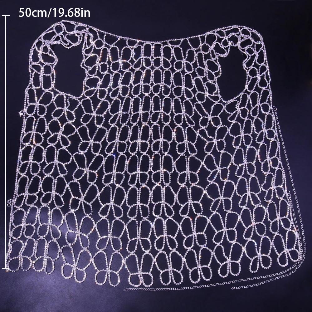 Stonefans Fashion Bodysuit Women Butterfly Body Chain Harness Jewelry Festival Feminine Rhinestone Bikini Skirt Chain Decoration