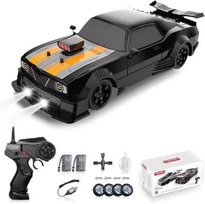 Автомобиль с дистанционным управлением 1/16, 2,4 ГГц, 4WD, RC, дрифтерный автомобиль, перезаряжаемый, 18 км/ч, высокоскоростные радиоуправляемые автомобили, гоночный автомобиль с распылителем, крутые огни