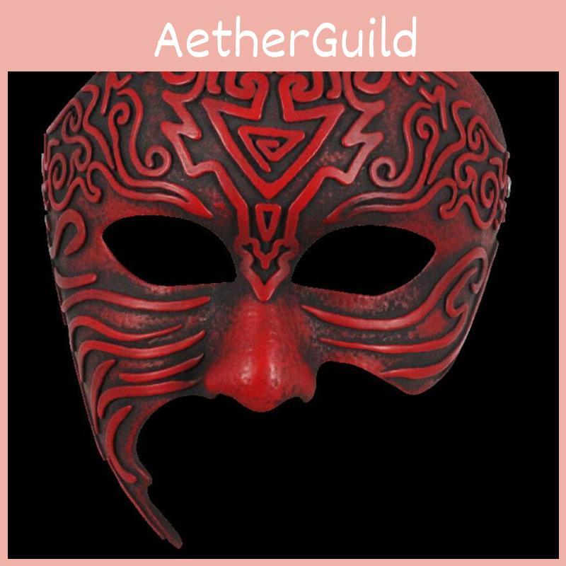 Geometric Ancient Pattern Resin Mask Role Playing For Christmas And Halloween