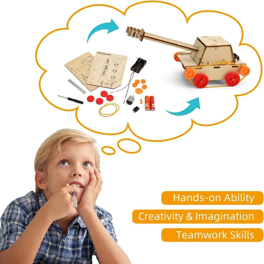 6 в 1 наборы для строительства деревянных машин с вертолетом, танком, наборы STEM, DIY 3D деревянные головоломки, проекты для творчества, научный набор для детей и мальчиков