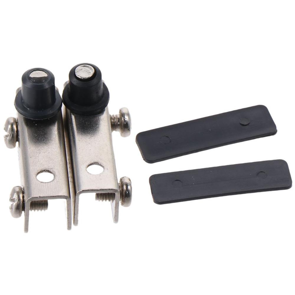 4 Pairs Silver Door Hinge Iron Pivot Hinge Heavy Duty Glass Clamp for Free-Swinging Glass Door