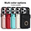Кожаный кошелек-чехол с отделениями для карт для iPhone 14 15 Pro Max 13 12 11 SE 2025 2020 X XR XS 8 7 Plus RFID Держатель-кольцо Подставка Чехол