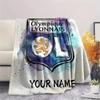 Custom Name Olympique Lyonnais2 Flannel Blanket, High quality Comfortable for All Seasons, Home Decor, Warmth and Comfort
