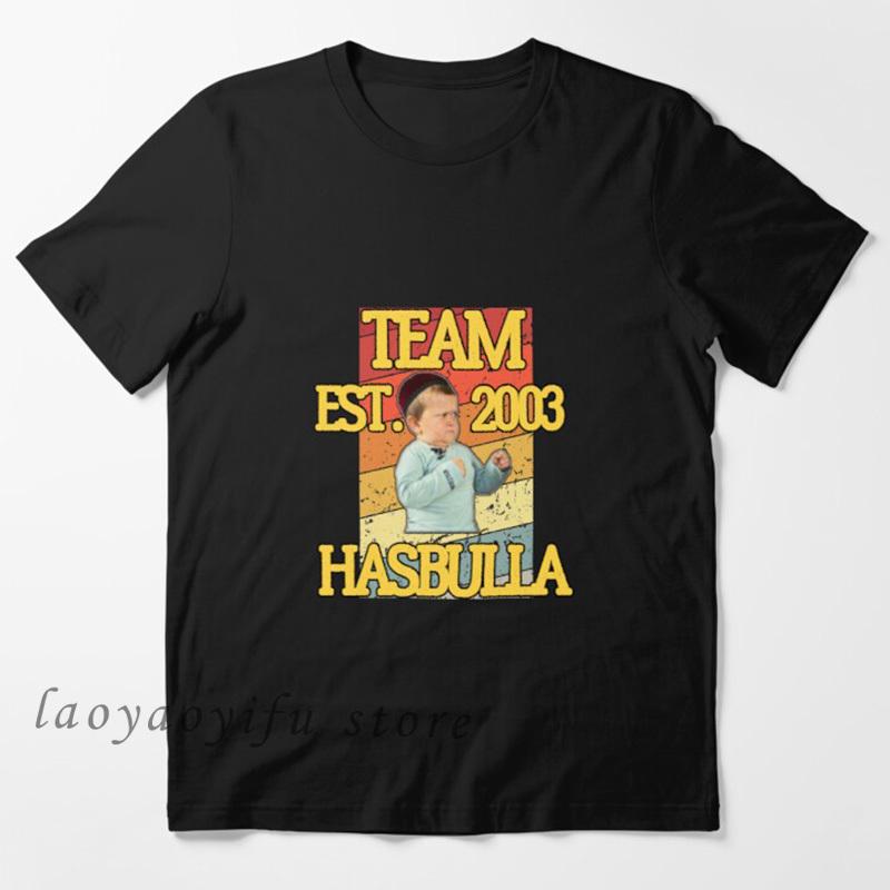 Классическая футболка Hasbulla Fighting Meme, мини-футболка Khabib Blogger, забавные футболки с рисунком, футболка унисекс из полиэстера, кавайная одежда на заказ