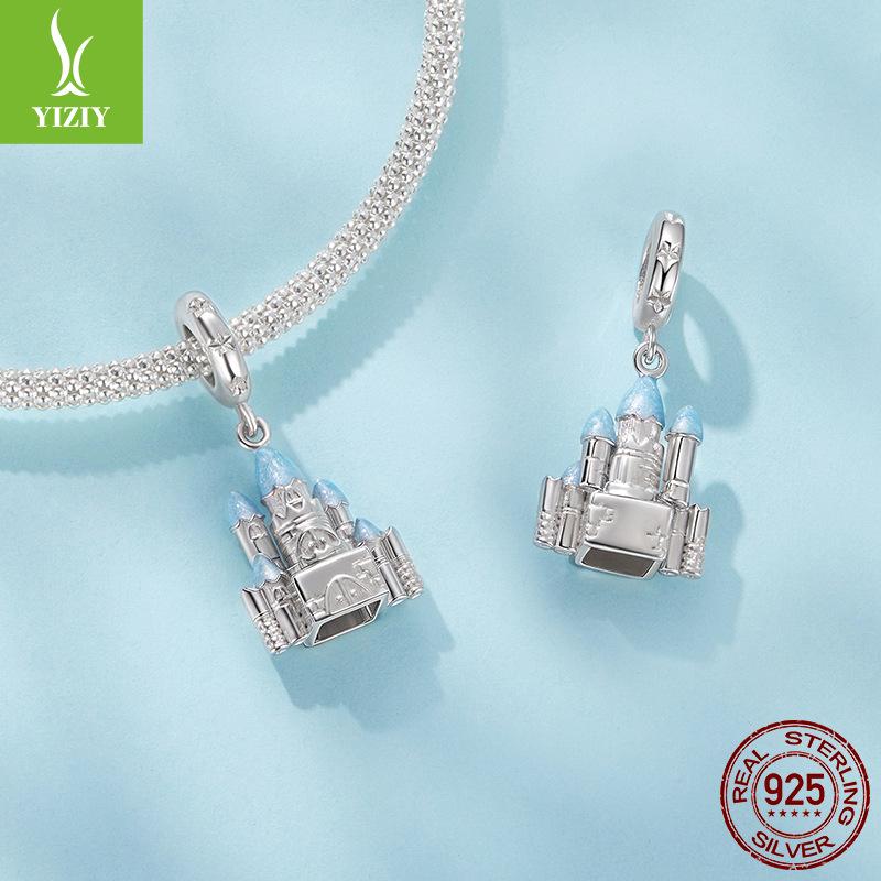 Dream Castle Diy Pendant Accessories, Romantic Magic S925 Sterling Silver Charm Bracelet Beaded