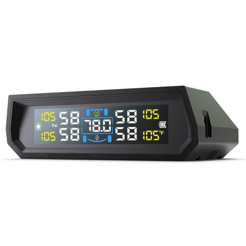 TPMS на солнечных батареях со встроенными датчиками для мониторинга давления и температуры в шинах в реальном времени для автомобилей и мотоциклов