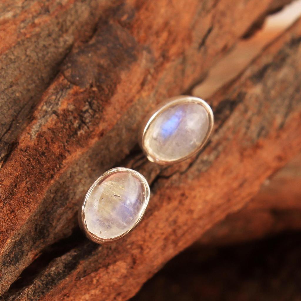 Сердолик Аметист Лунный камень Гранат Лабрадорит Серьги-гвоздики Ювелирные изделия ручной работы из стерлингового серебра 925 пробы