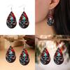 Themed Flower Halloween Skull Patterns Water Droplet Shaped Women Earrings