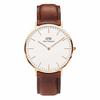 Daniel Wellington Classic Cambridge Watch DW00100006 Rose Gold with Leather Strap, 40mm