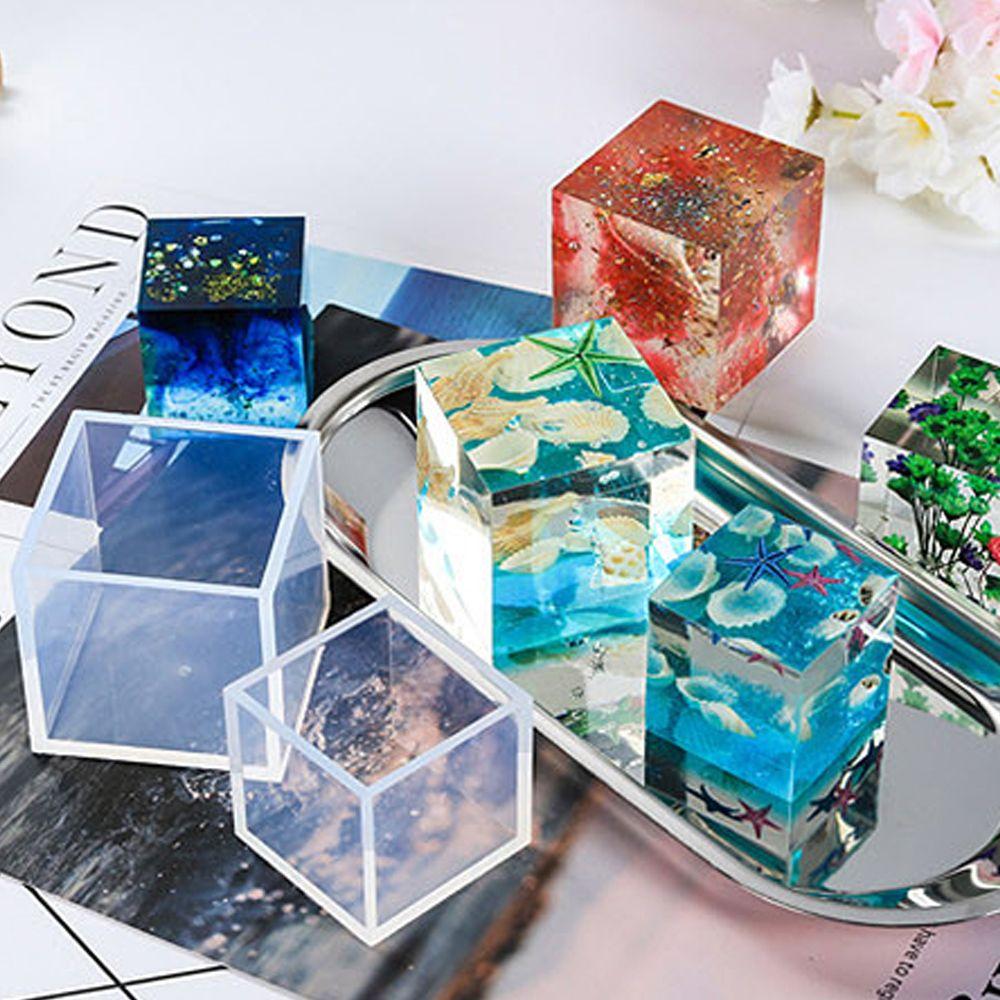 Transparent Crystal Pendant Jewelry Making Tools Cube Molds Silicone Mould Resin Mold