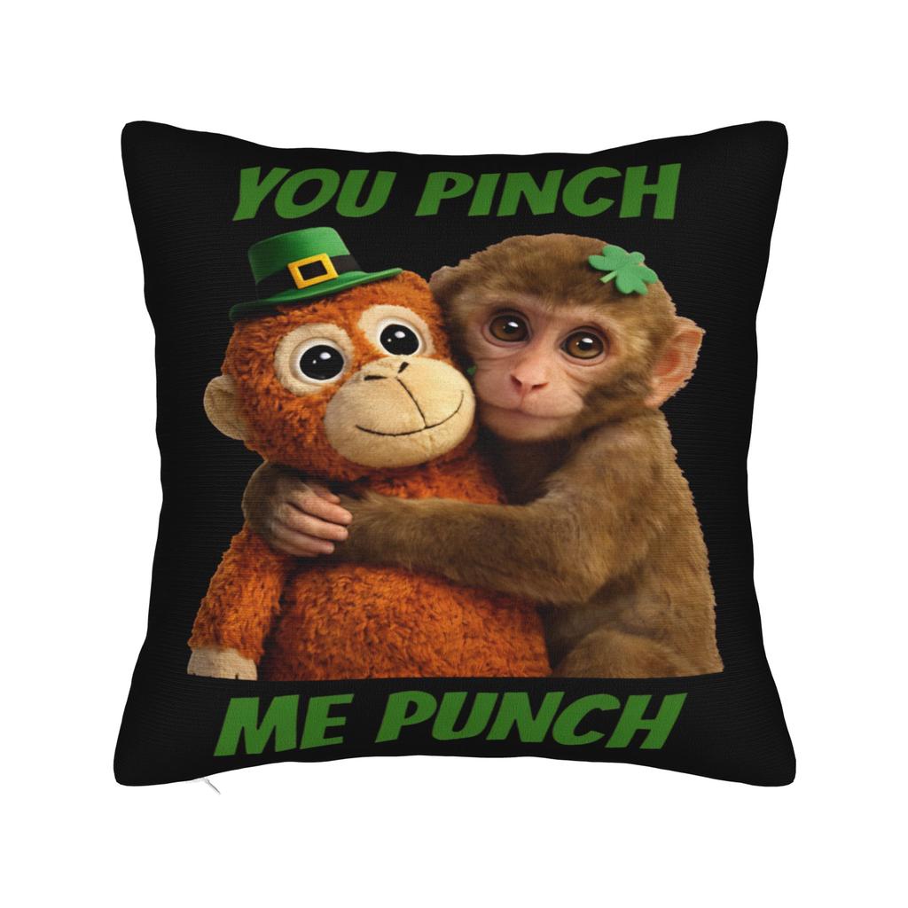 Team Punch Baby Monkey Punch Pillowcase Printing Polyester Cushion Cover Gift Pillow Case Cover Bed Square 45X45Cm
