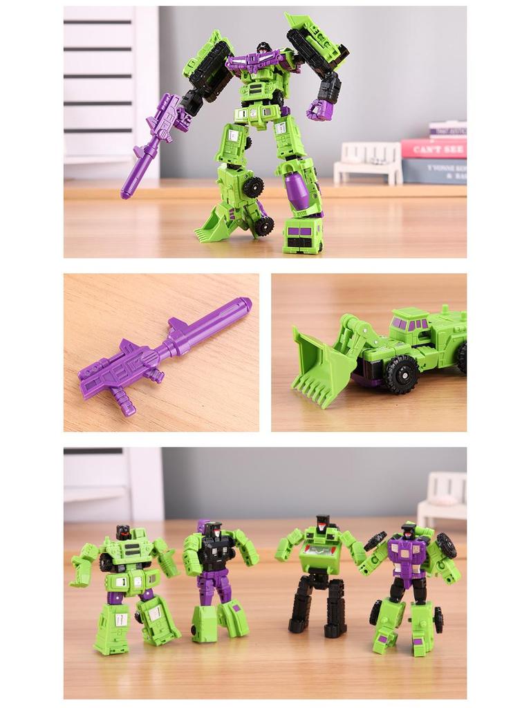 Little Hercules Six-in-One Excavator Robot Toy Set for Kids