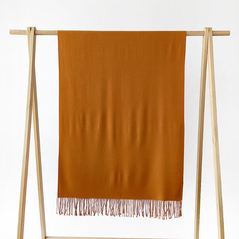 Autumn and Winter New Monochrome Scarf Cashmere Scarf Men and Women Couples Scarf Versatile Shawl