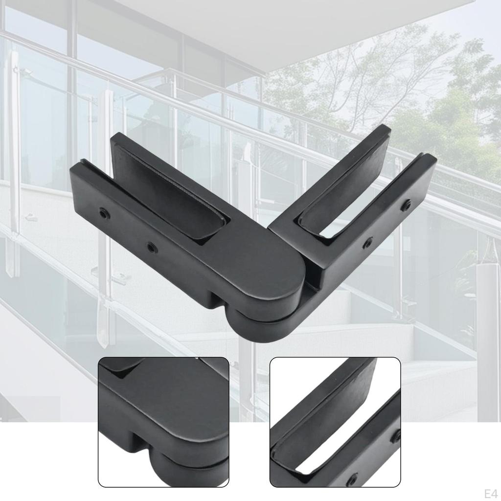 Регулируемый зажим для стекла 90° из нержавеющей стали, опорный клипса для перил