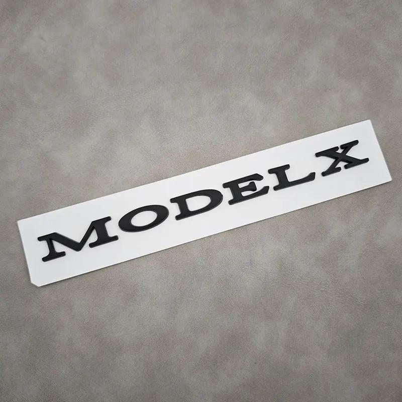3D ABS Black Model 3 Letters Logo Car Rear Trunk Badge Sticker For Tesla Model X S 3 Y Auto Decal Accessories
