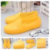 Желтые резиновые туфли летние однотонные мужские дождевые туфли нескользящие трудовая страховка водные туфли водонепроницаемые пластиковые строительные ботинки имеют размер