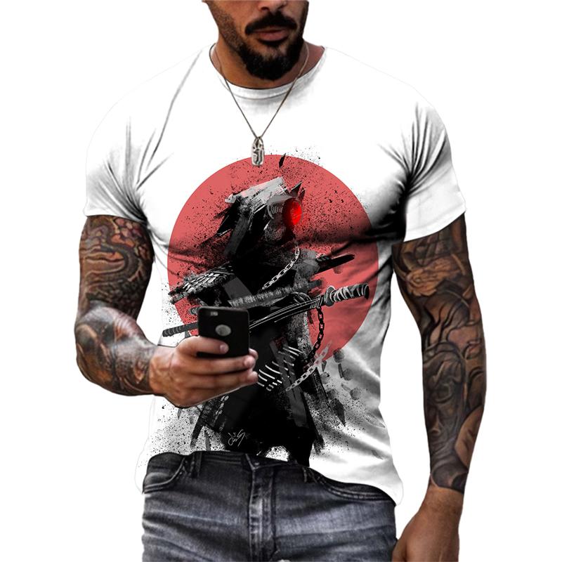 Летние модные мужские футболки с рисунком «Личный воин», модные повседневные футболки с круглым вырезом и 3D принтом в стиле хип-хоп, топы