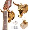 Декоративная настенная подставка для бас-гитары укулеле с крючком, держатель для гитары в форме головы быка, стойка для хранения