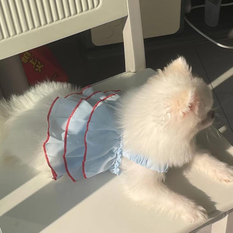 Летнее платье для собак, юбка для кошек, одежда для домашних животных, плюшевая юбка для чихуахуа, одежда принцессы для щенков и кошек, одежда для милых щенков, платье принцессы для собак