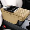 Подушка-подлокотник из искусственной кожи, портативная, для автомобиля, новая, с ящиком для хранения, универсальная
